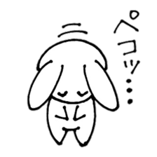 scribble cute rabbit sticker #4544601
