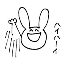 scribble cute rabbit sticker #4544605