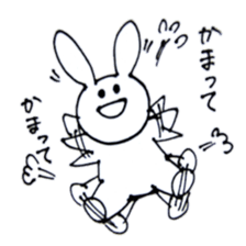 scribble cute rabbit sticker #4544606
