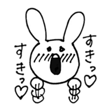 scribble cute rabbit sticker #4544609