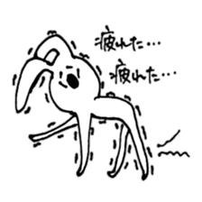 scribble cute rabbit sticker #4544611