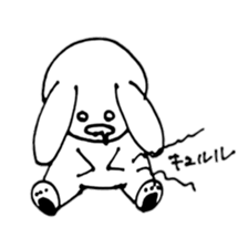 scribble cute rabbit sticker #4544612