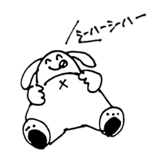 scribble cute rabbit sticker #4544613