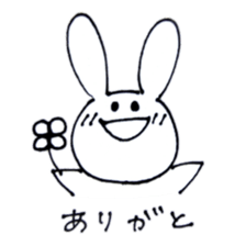 scribble cute rabbit sticker #4544615