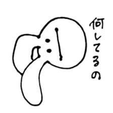 scribble cute rabbit sticker #4544617