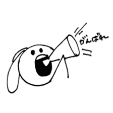 scribble cute rabbit sticker #4544620