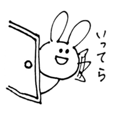 scribble cute rabbit sticker #4544621