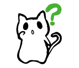 Snow-white cat sticker #4545350