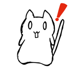 Snow-white cat sticker #4545351