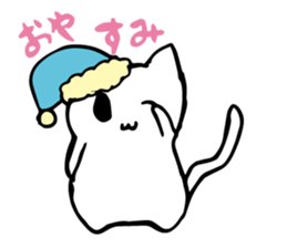 Snow-white cat sticker #4545353