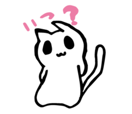 Snow-white cat sticker #4545354