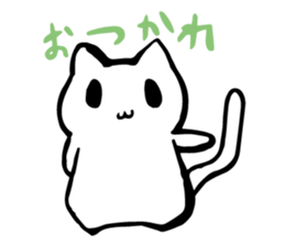 Snow-white cat sticker #4545358