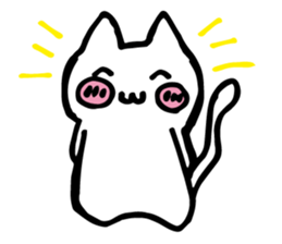 Snow-white cat sticker #4545360