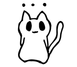 Snow-white cat sticker #4545361