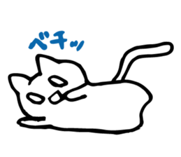 Snow-white cat sticker #4545367