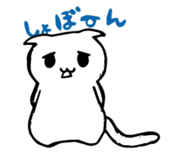 Snow-white cat sticker #4545368