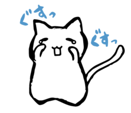 Snow-white cat sticker #4545369