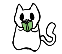 Snow-white cat sticker #4545371