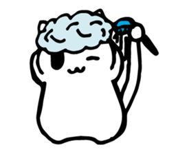 Snow-white cat sticker #4545376