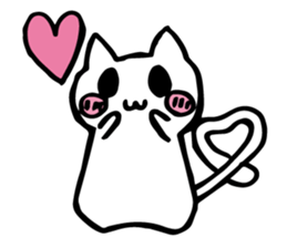 Snow-white cat sticker #4545377