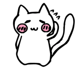 Snow-white cat sticker #4545379