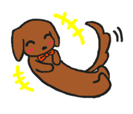 two dachshunds sticker #4545843