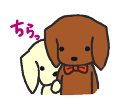 two dachshunds sticker #4545860