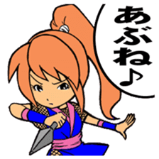 A Japanese ninja, fond, girl sticker #4546766
