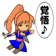 A Japanese ninja, fond, girl sticker #4546782