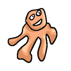 Light yellow man sticker.