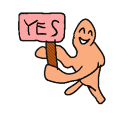 Light yellow man sticker. sticker #4548393