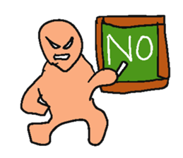 Light yellow man sticker. sticker #4548394