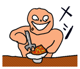 Light yellow man sticker. sticker #4548403