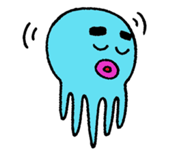 Blue octopus Mr sticker #4549955