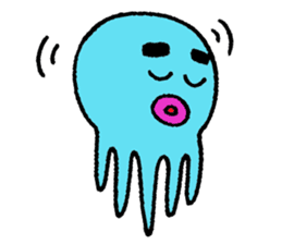 Blue octopus Mr sticker #4549955