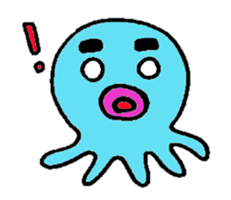 Blue octopus Mr sticker #4549957