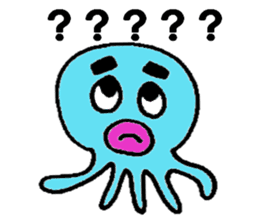 Blue octopus Mr sticker #4549958