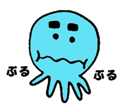 Blue octopus Mr sticker #4549969