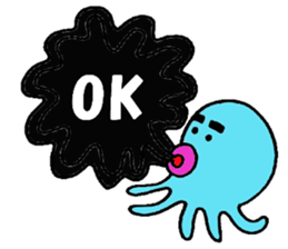 Blue octopus Mr sticker #4549981