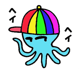 Blue octopus Mr sticker #4549983
