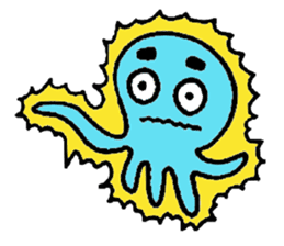 Blue octopus Mr sticker #4549984