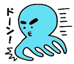 Blue octopus Mr sticker #4549985
