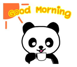 Shui Shui the panda happy day English sticker #4550552