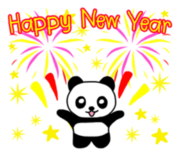 Shui Shui the panda happy day English sticker #4550554