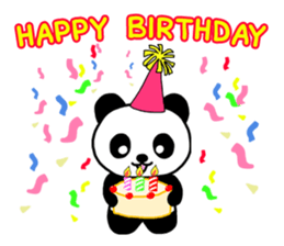 Shui Shui the panda happy day English sticker #4550555