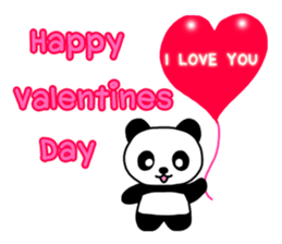 Shui Shui the panda happy day English sticker #4550565