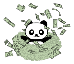 Shui Shui the panda happy day English sticker #4550566