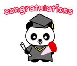 Shui Shui the panda happy day English sticker #4550581