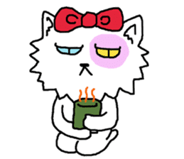 Ugly Cat.she is a girl. sticker #4550697