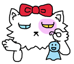 Ugly Cat.she is a girl. sticker #4550699